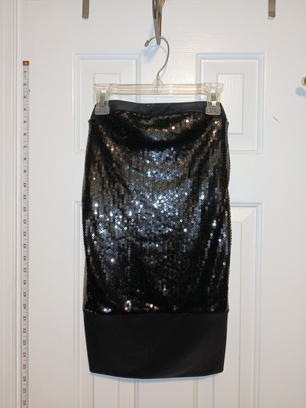M. Fasis - Black Strapless Banded Sequin Sparkly Tube Top - Sz M